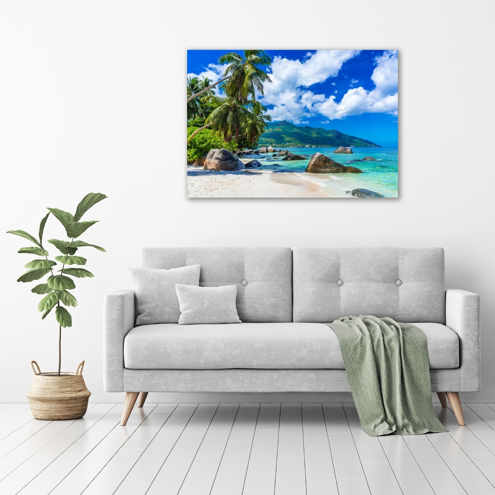 Foto obraz na plátne Seychely pláž