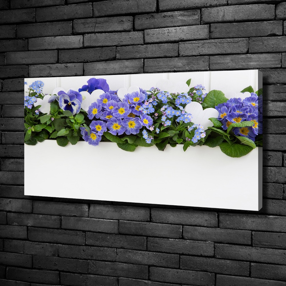 Foto obraz na plátne do obývačky Modré kvety