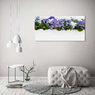 Foto obraz na plátne do obývačky Modré kvety