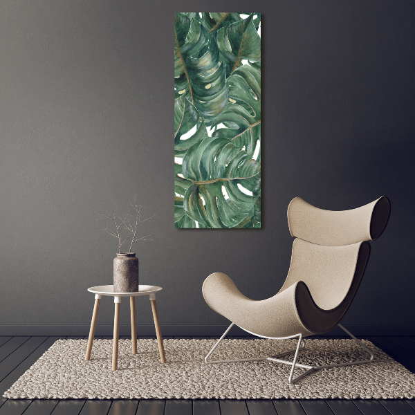 Vertikálny foto obraz na plátne do obývačky Monstera