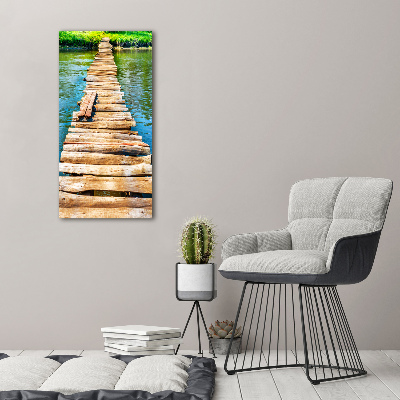 Vertikálny foto obraz canvas Drevený most