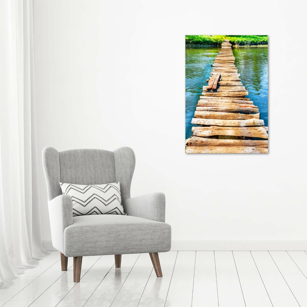Vertikálny foto obraz canvas Drevený most