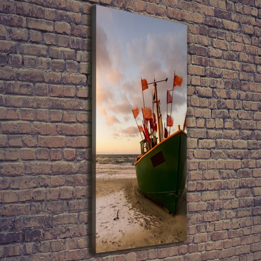 Vertikálny foto obraz na plátne Rybárska loď