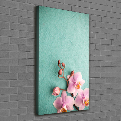 Vertikálny foto obraz na plátne Ružová orchidea