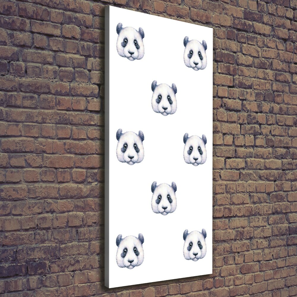 Vertikálny foto obraz tlačený na plátne Pandy