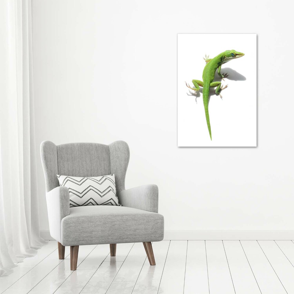 Vertikálny foto obraz na plátne Zelená jašterica