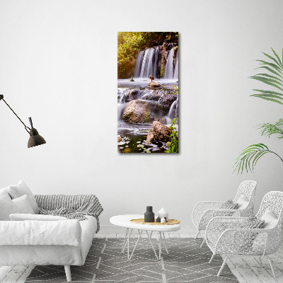 Vertikálny foto obraz na plátne do obývačky Vodopád