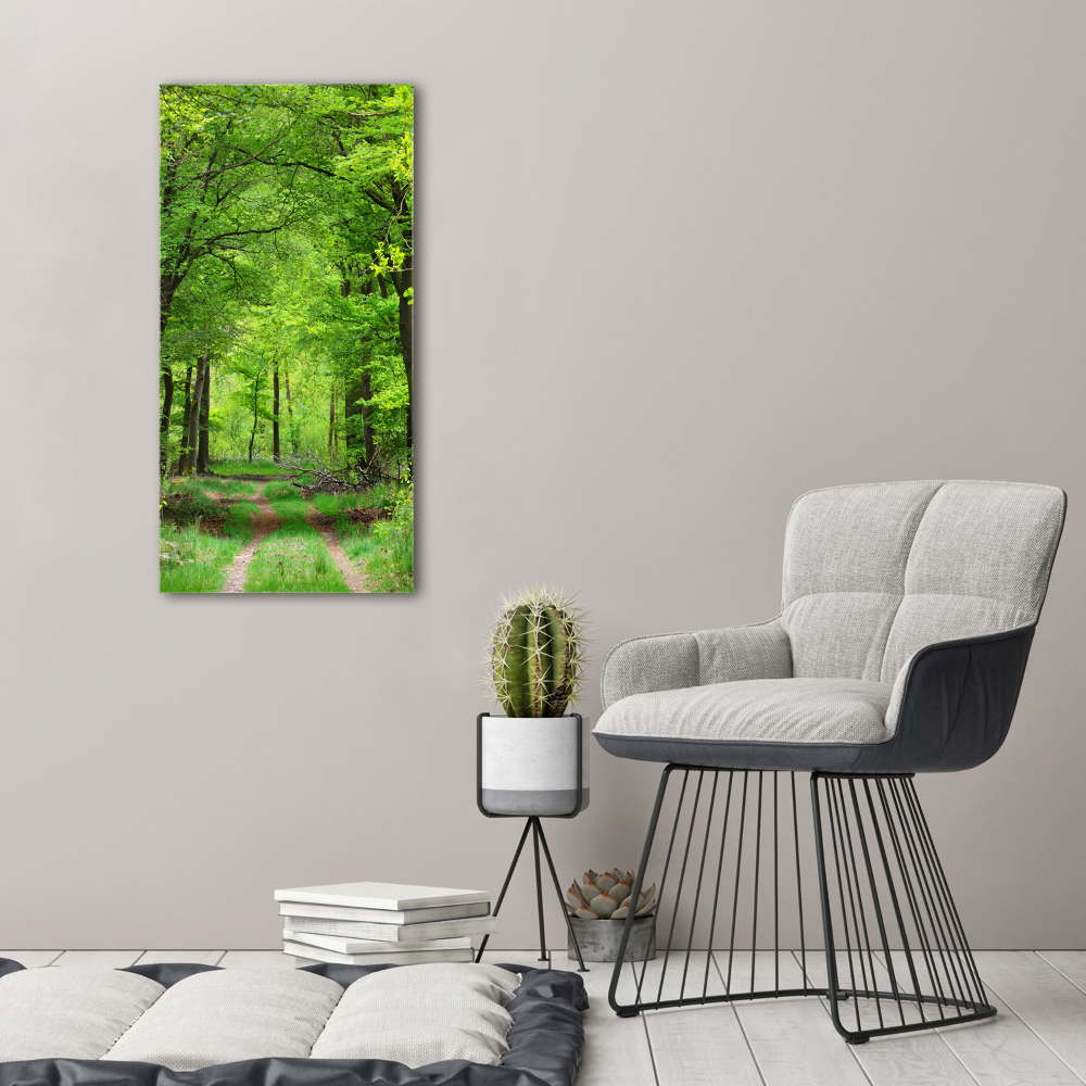 Vertikálny foto obraz na plátne do obývačky Zelený les