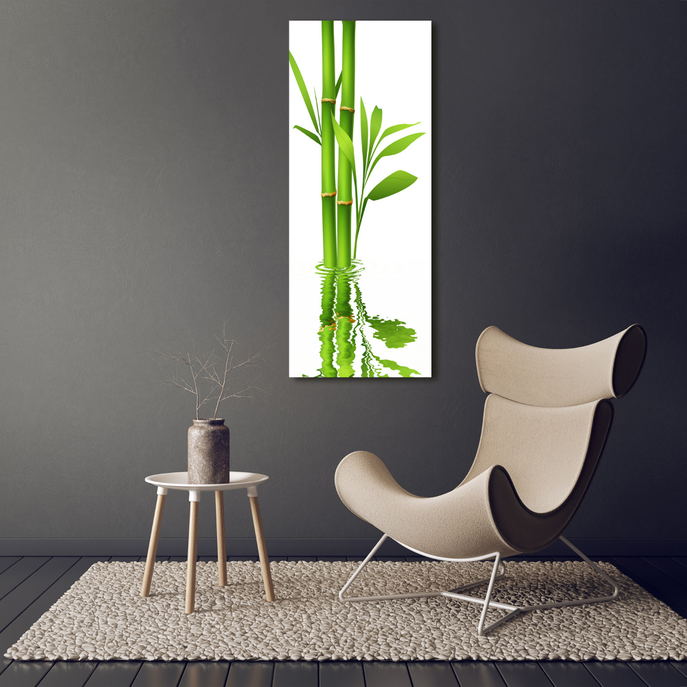 Vertikálny moderný fotoobraz canvas na ráme Bambus