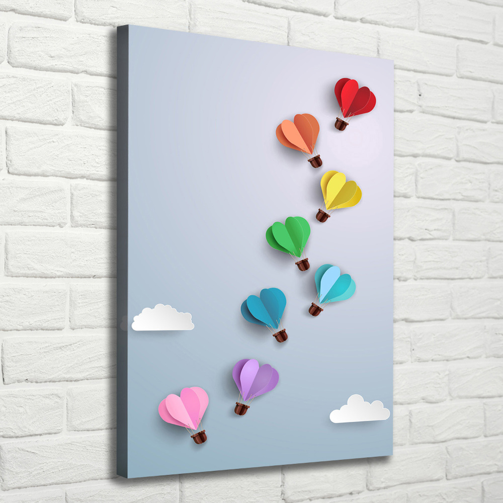 Vertikálny foto obraz canvas Balóny srdce