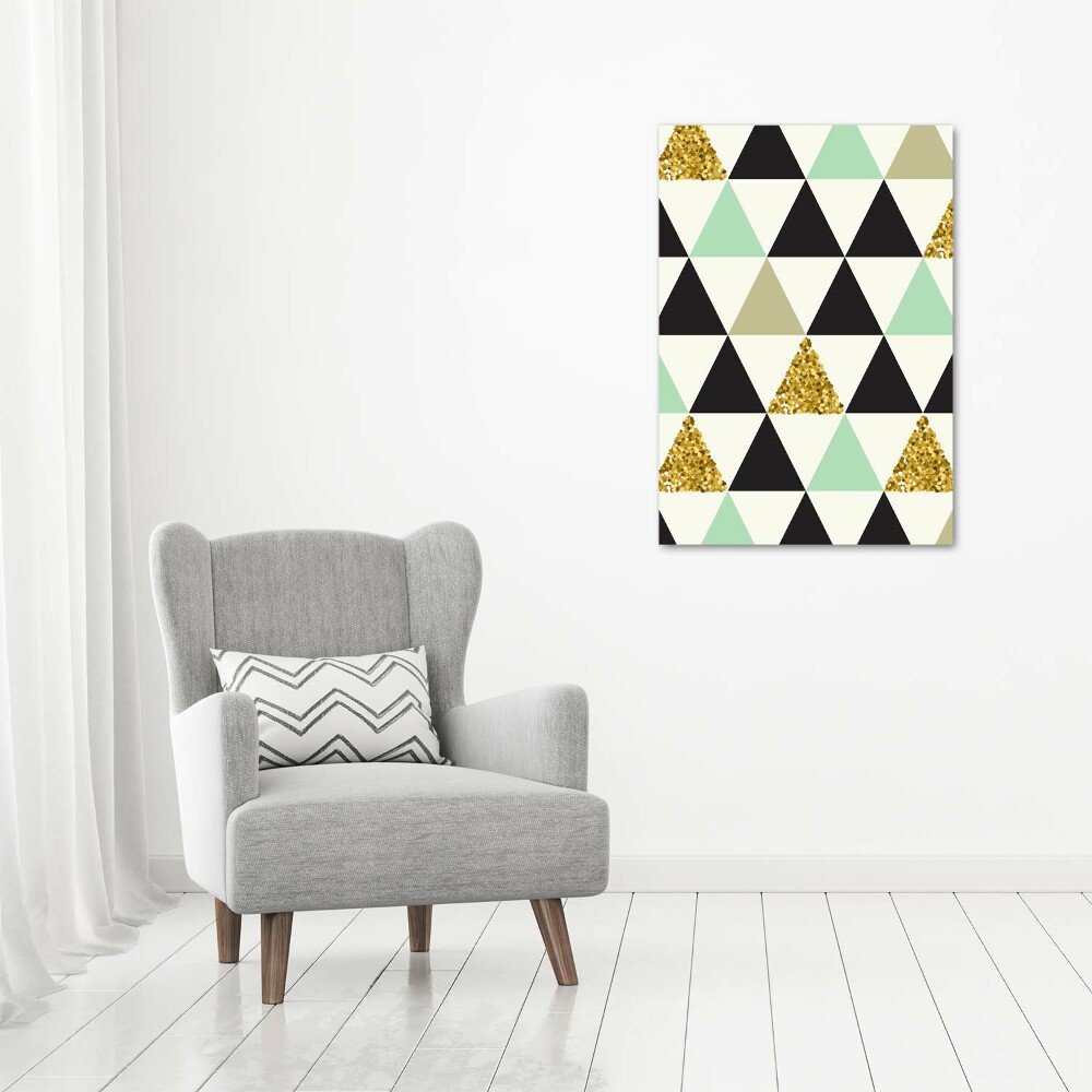 Vertikálny foto obraz na plátne Farebné trojuholníky