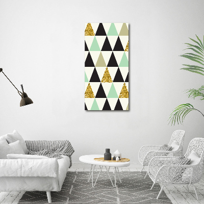Vertikálny foto obraz na plátne Farebné trojuholníky