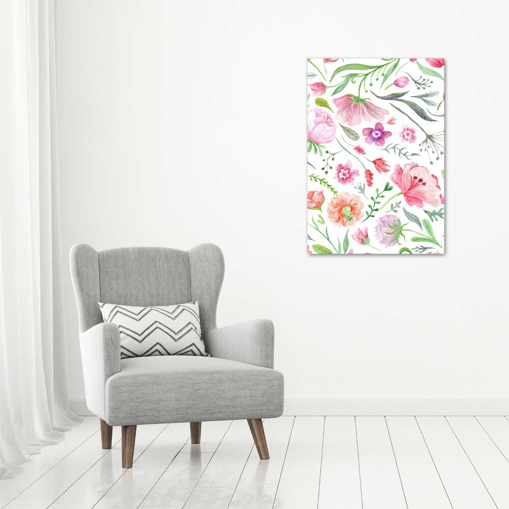 Vertikálny foto obraz canvas Poľné kvety