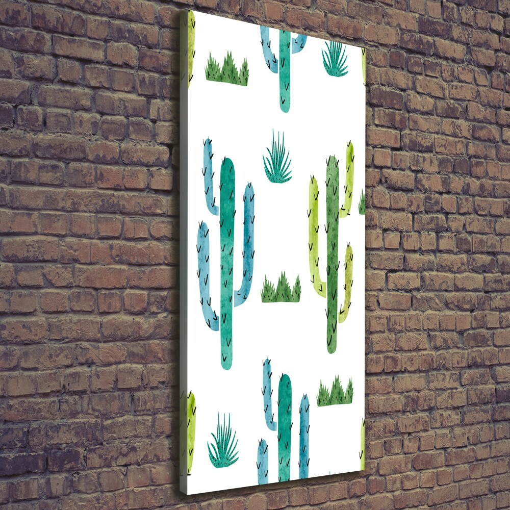 Vertikálny moderný obraz canvas na ráme Kaktusy