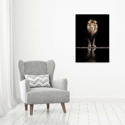 Vertikálny foto obraz na plátne do obývačky Portrét leva