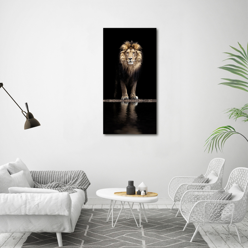 Vertikálny foto obraz na plátne do obývačky Portrét leva