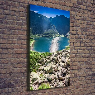 Vertikálny foto obraz na plátne Čierne jazero Tatry