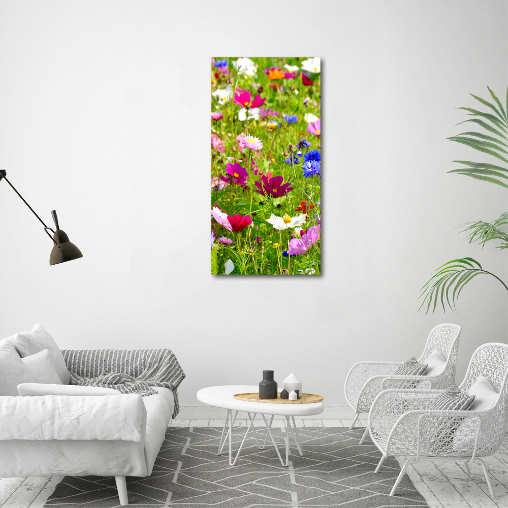 Vertikálny foto obraz canvas Poľné kvety