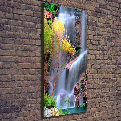 Vertikálny foto obraz na plátne do obývačky Vodopád