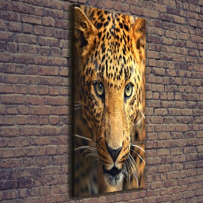 Vertikálny moderný obraz canvas na ráme Leopard