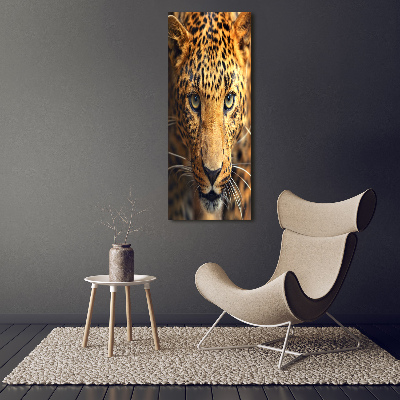 Vertikálny moderný obraz canvas na ráme Leopard