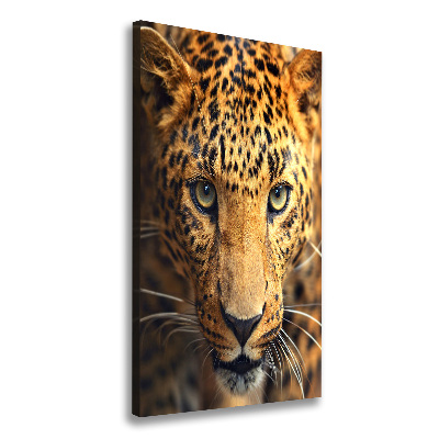 Vertikálny moderný obraz canvas na ráme Leopard