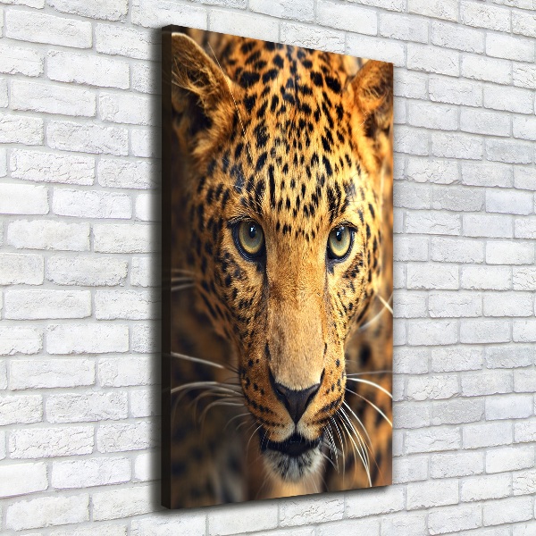 Vertikálny moderný obraz canvas na ráme Leopard