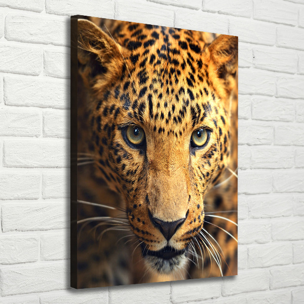 Vertikálny moderný obraz canvas na ráme Leopard