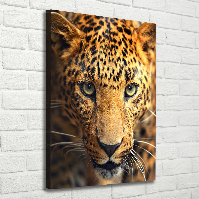 Vertikálny moderný obraz canvas na ráme Leopard