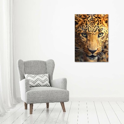 Vertikálny moderný obraz canvas na ráme Leopard