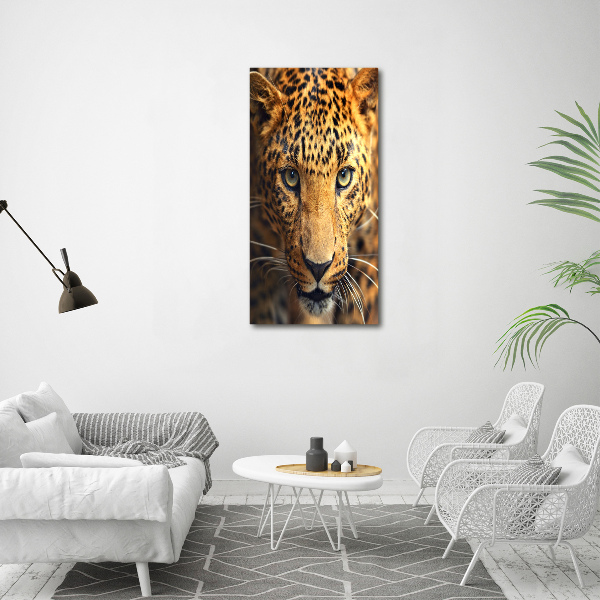 Vertikálny moderný obraz canvas na ráme Leopard