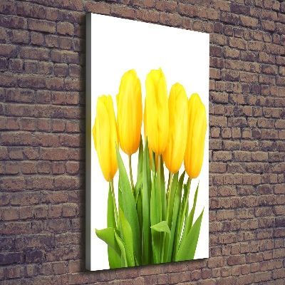 Vertikálny foto obraz na plátne Žlté tulipány