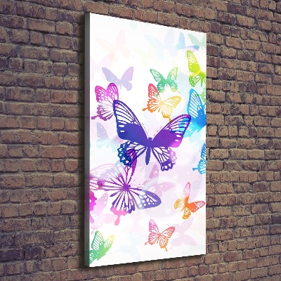 Vertikálny foto obraz na plátne Farební motýle