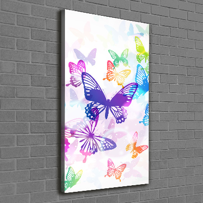 Vertikálny foto obraz na plátne Farební motýle