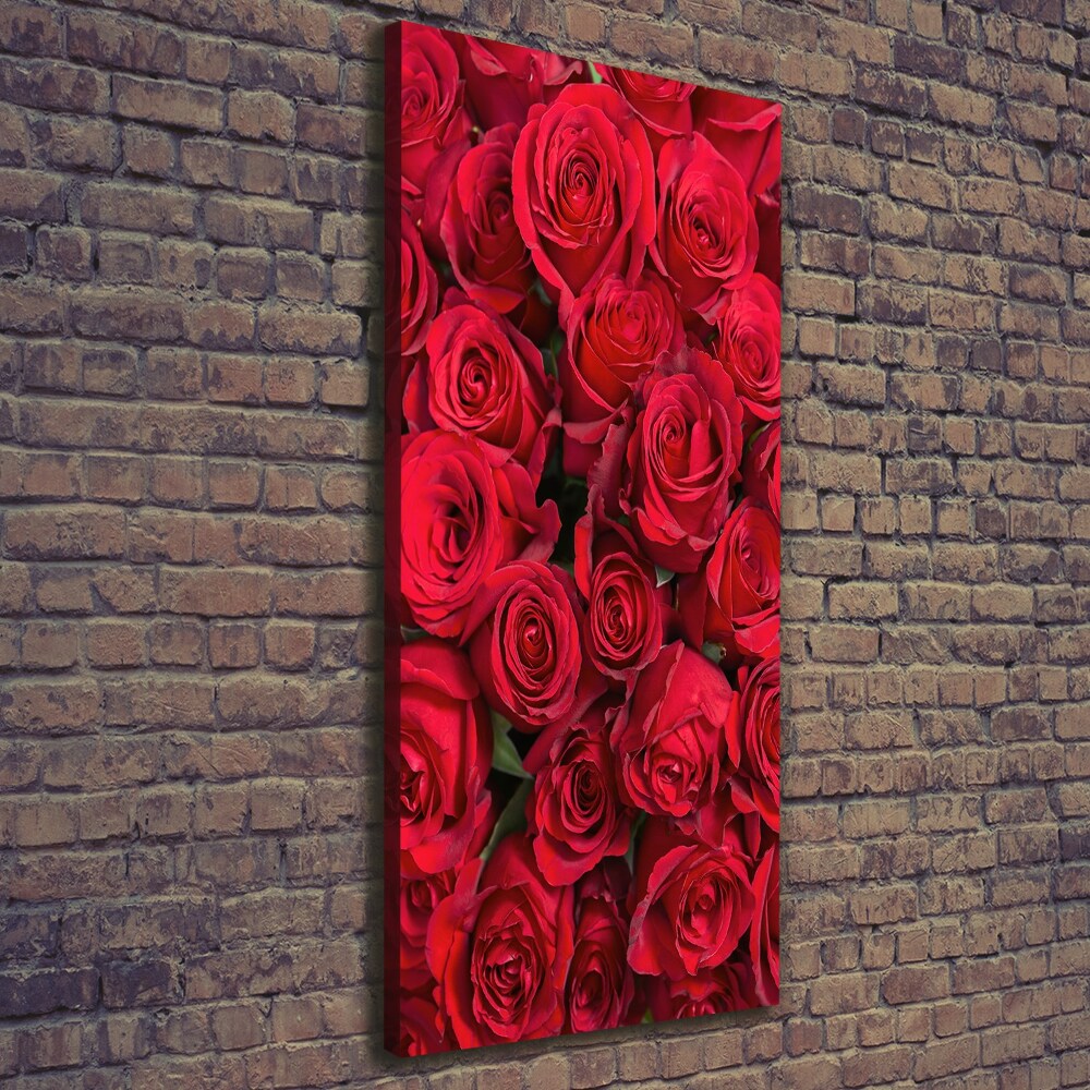Vertikálny foto-obraz canvas do obývačky Červené ruže