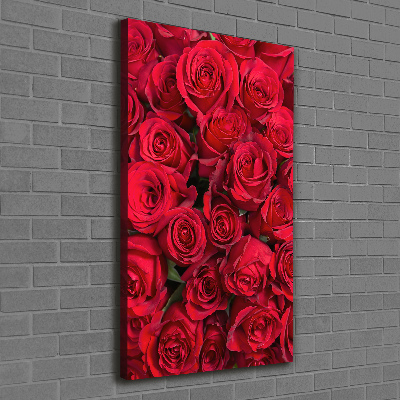 Vertikálny foto-obraz canvas do obývačky Červené ruže