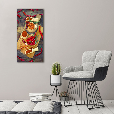 Vertikálny foto obraz na plátne Chilli papričky