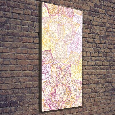 Vertikálny moderný fotoobraz canvas na ráme Kvetinový vzor