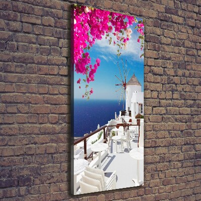 Vertikálny foto obraz na plátne Santorini Grécko