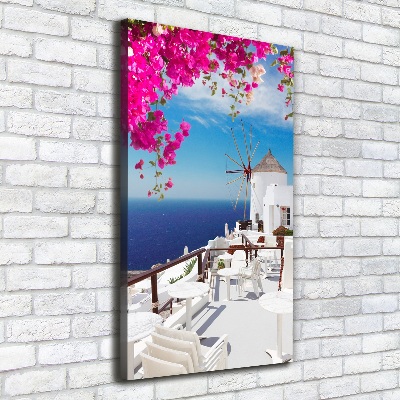 Vertikálny foto obraz na plátne Santorini Grécko