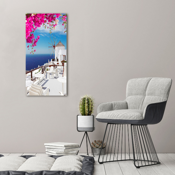 Vertikálny foto obraz na plátne Santorini Grécko