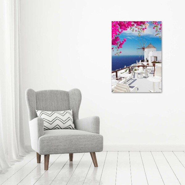 Vertikálny foto obraz na plátne Santorini Grécko