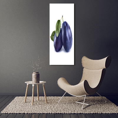 Vertikálny moderný fotoobraz canvas na ráme Slivky