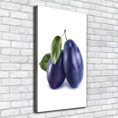 Vertikálny moderný fotoobraz canvas na ráme Slivky