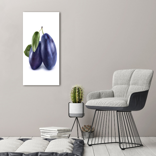 Vertikálny moderný fotoobraz canvas na ráme Slivky