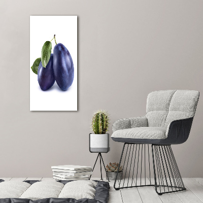 Vertikálny moderný fotoobraz canvas na ráme Slivky