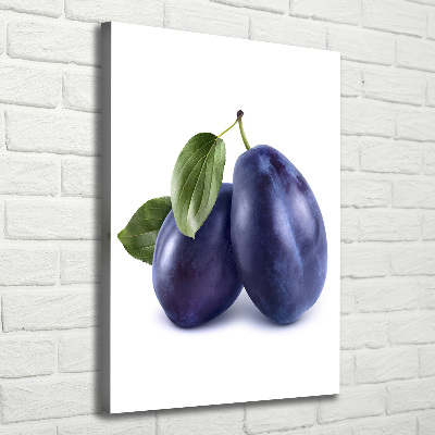 Vertikálny moderný fotoobraz canvas na ráme Slivky