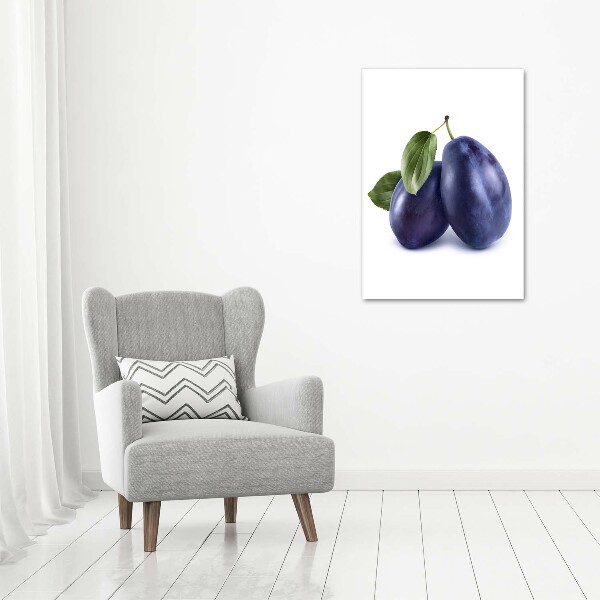 Vertikálny moderný fotoobraz canvas na ráme Slivky