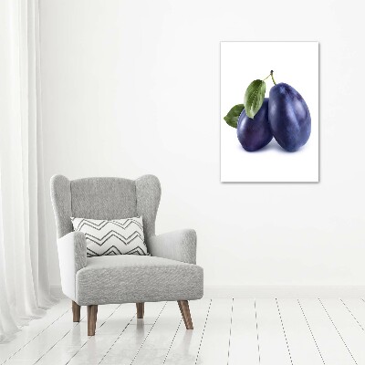 Vertikálny moderný fotoobraz canvas na ráme Slivky