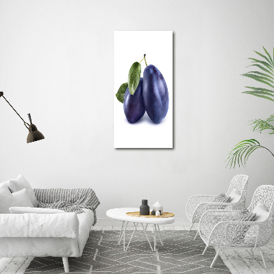 Vertikálny moderný fotoobraz canvas na ráme Slivky